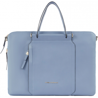 Деловая сумка женская PIQUADRO CIRCLECA4021W92/AZ3 с отделением для ноутбука 15.6" голубая натуральная кожа