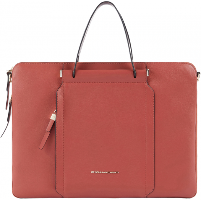 Деловая сумка женская PIQUADRO CIRCLE с отделением для ноутбука 15.6" терракотовая/кофейная натур.кожа CA4021W92/ARTM