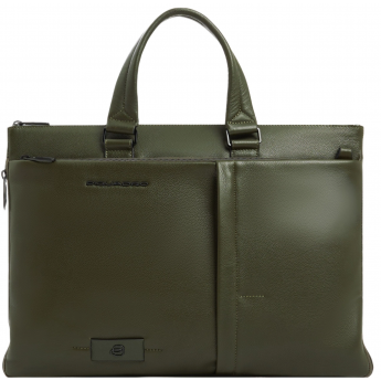 Деловая сумка мужская PIQUADRO RUSSEL CA4021W137/VE2 с отделением для ноутбука 15.6" хаки натуральная кожа